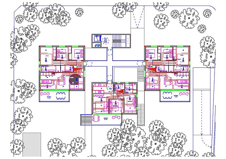 Projecte executiu instal·lacions conjunt edificis format per 3 blocs a Platja d'Aro